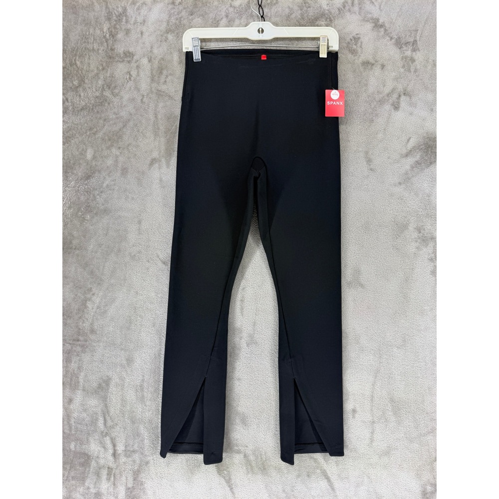 Spanx Pants Women S Petite Perfect Pant Slim Straight Black Front Split NEW